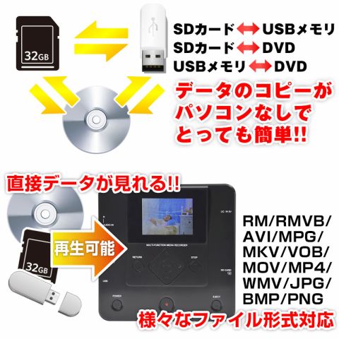 PCいらずでDVDにダビングできるメディアレコーダー