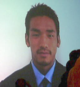 発表会場のスクリーンに映し出された中田選手のビデオメッセージ