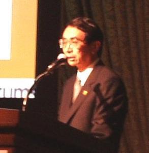 ASPICジャパンの会長で、(株)NTTデータ代表取締役副社長の河合輝欣氏、「ASP SUMMITで、皆さんがアライアンスを組んで進めていくための場を提供したい」