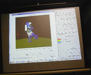 仮想ロボットプラットフォームでは3次元グラフィックスを使ってシミュレーションの結果を表示する仕組みも開発された 