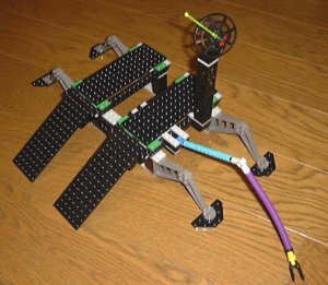 ベース基地の「MARS LANDER」。創造力を働かせて組み立てていくのがレゴ・ブロックの魅力だ 