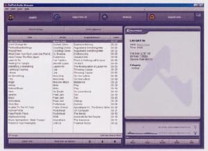 『Rio Audio Manager ver.3.3』の画面例。出荷版の操作メニューは日本語 