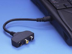 S/PDIFやコンポジットビデオ出力を可能にする付属の変換コネクタ