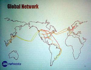 360Networksが2003年までに予定している光ファイバーネットワーク網