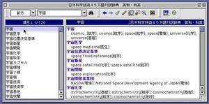 『日外科学技術45万語対訳辞典 英和/和訳 Ver.3.2』の画面