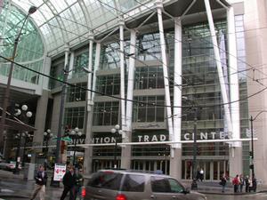会場となったWashington State Convention ＆ Trade Center。シアトルの中心部にある