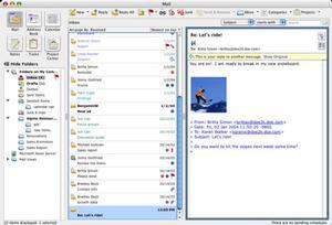 Mac版Outlookとでも言うべき電子メールクライアントソフト『Entourage 2004』。ある意味では今回の発表で最も変化するのはこのソフトと言えよう