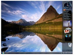新機能の1つ“Sidebar”を表示した“Windows Vista”の画面