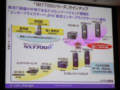 NX7700iシリーズのラインナップ。新しい5080H/Mシリーズは最上位に位置する