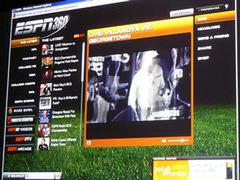 スポーツ映像配信を核としたウェブサービス“ESPN360”。スーパーボールの映像配信なども行なったという