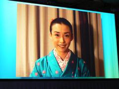 VistaのTV CMでナレーションを担当する女優の中島朋子さんが、ビデオでメッセージを送った