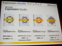 Expression Studioを構成する4種類のツール群