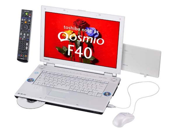 “Qosmio F40”の白モデル