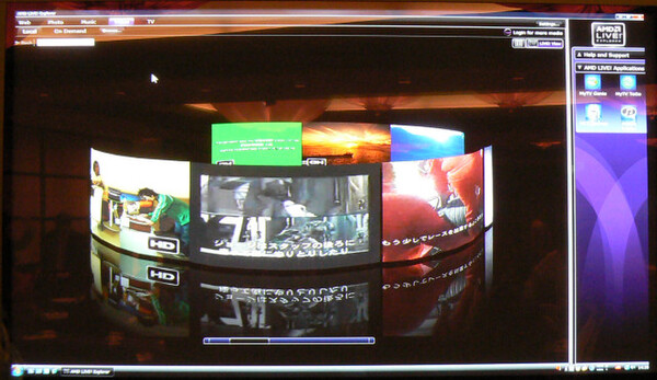 「AMD LIVE! Explorer」のデモ画面