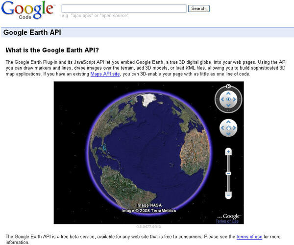 Google Earth API