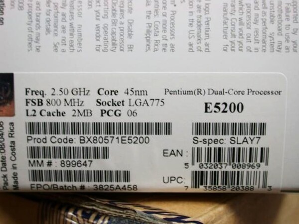「Pentium Dual Core E5200」