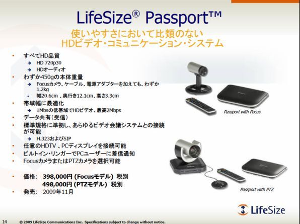 LifeSize Passportの機能一覧