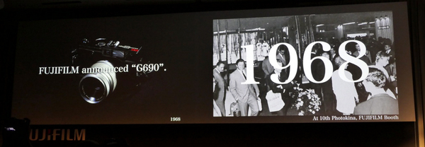 富士フイルムは1968年のPhotokinaで中判カメラ「G690」を発表した