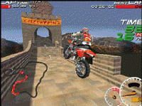 『Moto Racer』の画面。昨年出た3Dゲームの中でももっとも人気のあるもののひとつ。『Moto Racer 2』が現在開発中。Copyright Delphine Software International. 