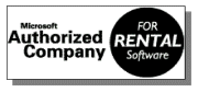 “マイクロソフト認定レンタル会社”を示すロゴ 
