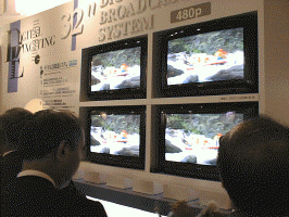 480Pや1080iなどの次世代デジタルテレビ用フォーマットのデモがあちこちで見られた。