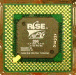 Rise Technologyのx86互換CPU、『mP6』。これはBPGAパッケージでSocket7用 