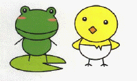 イメージキャラクターの『かける』(左)と『ピピ』(右) 