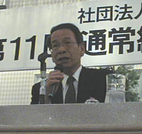 三菱電機(株)常務取締役の中野隆生氏。中野氏は、大阪大学の非常勤講師でもある