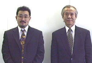 チェック・ポイント代表取締役社長宇山幸伸氏(右)と、技術次長卯城大士氏