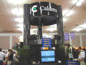 Caldera Systems社のブース 