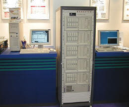 ノーザンライツ(株)ブースに展示されていた、分散並列処理クラスターシステム『NL Cluster-SCI』でクラスター化されたサーバーシステム