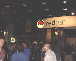 “Linux Business EXPO”の会場。Red Hatのロゴが目立つ