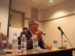 関西ベンチャーキャピタルの森脇氏は、共催団体の1つ、関西ベンチャービジネス研究会のメンバーでもある