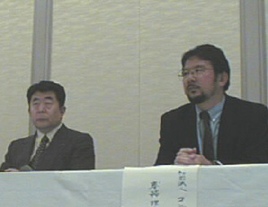 左から、CESA知的財産委員会委員長とACCS理事を兼任する浅田安彦氏、ACCS専務理事の久保田裕氏。浅田氏はナムコの常務取締役