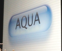 ジョブズ氏の基調講演で初めて紹介された、“AQUA”のインターフェース