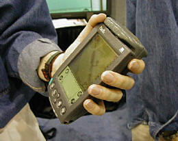 Palm用のGPSアダプター。これはPalm III用の製品 