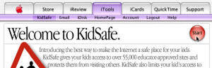 “KidSalf”をインストールしていない場合に表示される画面。“Start”をクリックすると、“KidSafe Installer”のダウンロードが開始する