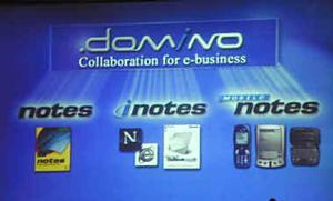 新たに3ラインに分かれたクライアントソフトウェア。従来の専用クライアントの“Notes”、WebブラウザとOutlookを利用する“i Notes”、携帯情報機器を使う“Mobile Notes” 