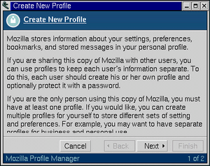 Mozillaの画面