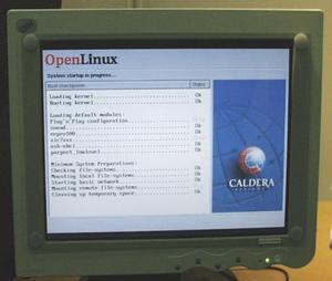 「OpenLinux eServer 2.3 日本語版」起動画面