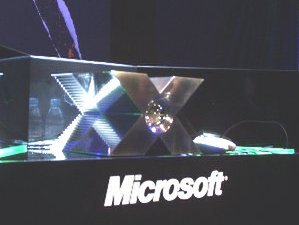 説明会場に展示された『X-Box』試作機。3月10日の発表会に登場したものと同じ 
