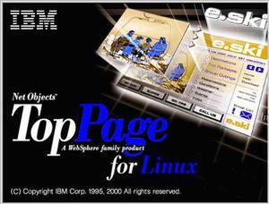 「TopPage for Linux」の起動画面
