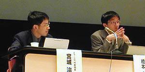 “アクセス向上委員会”の橋本大也氏(右)と、ETIC代表理事の宮城治男氏 
