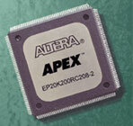 『APEX EP20K200』。これらのPLDに“Nios”コアを組み込むことができるようになる