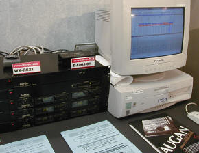 ワイヤレスマイクの管理をパソコンで行なう松下電器産業(株)のシステム。それぞれの感度を監視したり、ミュート操作などを行なうことができる 