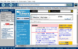 Netscape 6で日刊アスキー Linuxを表示