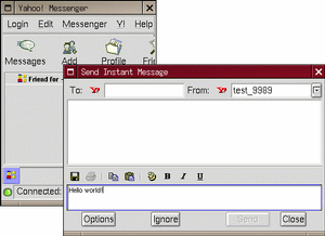 Yahoo! Messenger for Unixの画面