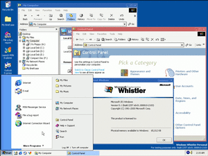 Whistler Personal英語版(Build 2257)のデスクトップ画面