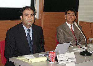 米NIKSUN社、社長兼CEOのパラグ・プルツィ(Dr.Parag Pruthi)氏(左)と、テケレック代表取締役社長の大曽根章氏(右)