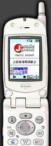 iモード端末で“Jmusic pocket”を表示した画面